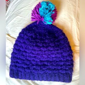 Purple Burton Pom Beanie